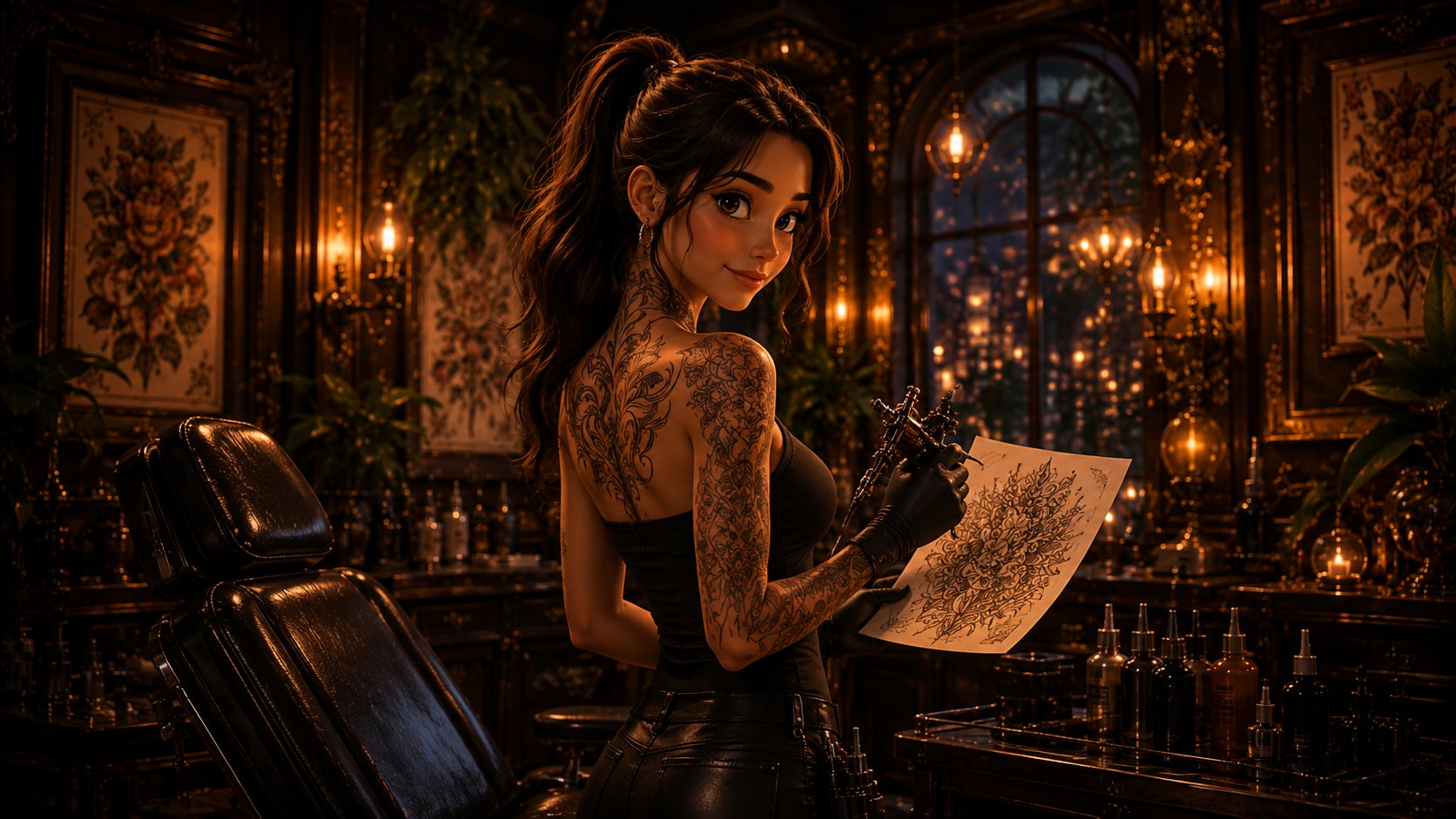 Lila Renn, botanical and fine-line artist